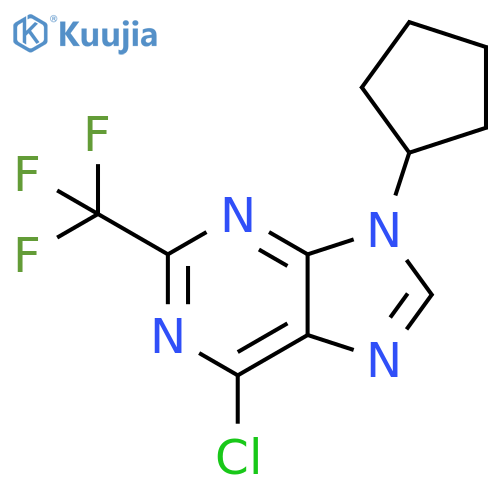 9H-Purine, 6-chloro-9-cyclopentyl-2-(trifluoromethyl)- structure