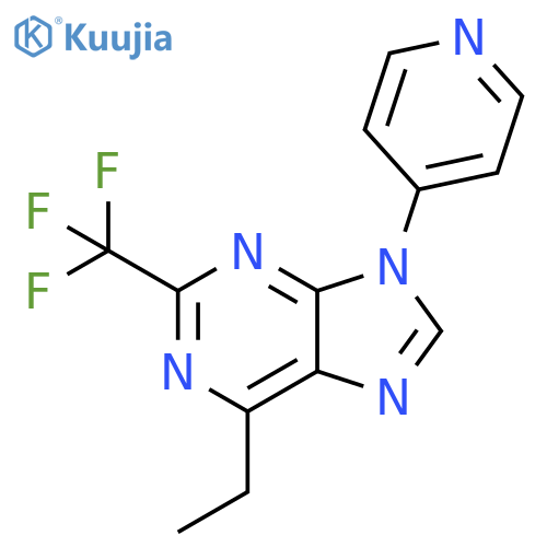 9H-Purine, 6-ethyl-9-(4-pyridinyl)-2-(trifluoromethyl)- structure