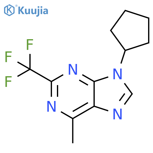 9H-Purine, 9-cyclopentyl-6-methyl-2-(trifluoromethyl)- structure