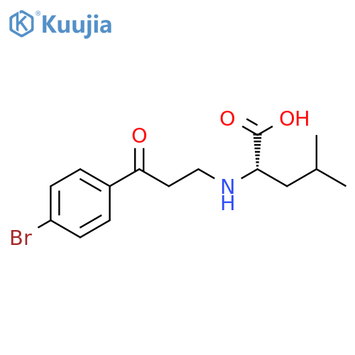 Leucine, N-[3-(4-bromophenyl)-3-oxopropyl]- structure