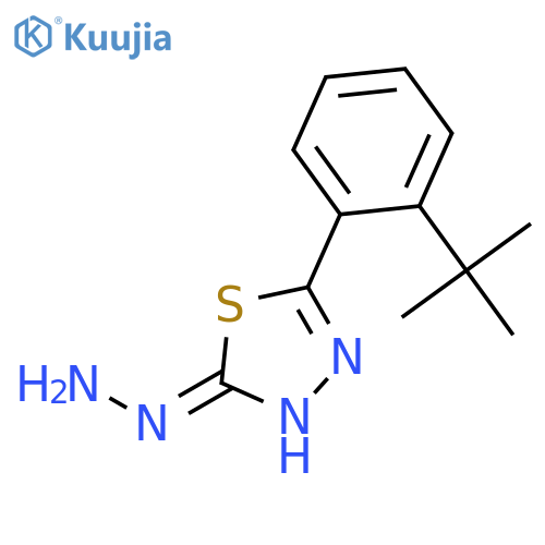 2-(2-tert-Butylphenyl)-5-hydrazinyl-1,3,4-thiadiazole structure