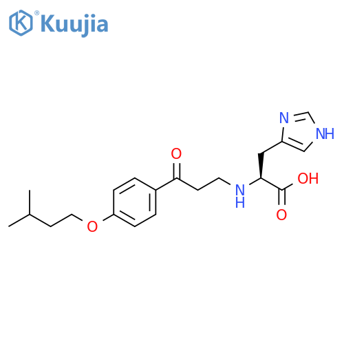 L-Histidine, N-[3-oxo-3-(4-pentylphenyl)propyl]- structure