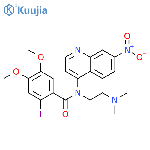 Benzamide,N-[2-(dimethylamino)ethyl]-2-iodo-4,5-dimethoxy-N-(7-nitro-4-quinolinyl)- structure