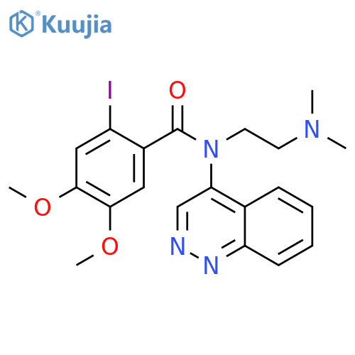 Benzamide,N-4-cinnolinyl-N-[2-(dimethylamino)ethyl]-2-iodo-4,5-dimethoxy- structure