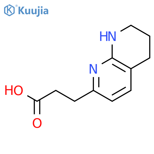 3-(5,6,7,8-Tetrahydro-1,8-naphthyridin-2-yl)propanoic acid structure