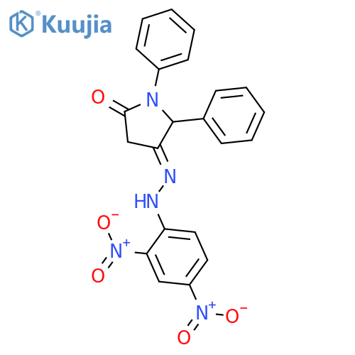 2,4-PYRROLIDINEDIONE, 1,5-DIPHENYL-, 4-[(2,4-DINITROPHENYL)HYDRAZONE] structure