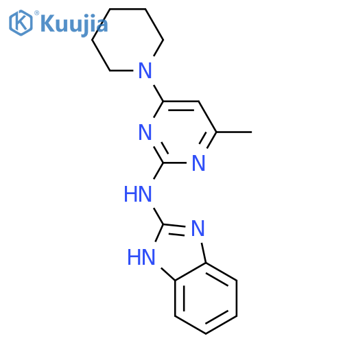 N-[4-Methyl-6-(piperidin-1-yl)pyrimidin-2-yl]-1H-benzimidazol-2-amine structure