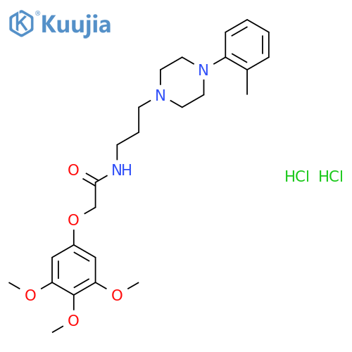 N-{3-[4-(2-methylphenyl)piperazin-1-yl]propyl}-2-(3,4,5-trimethoxyphenoxy)acetamide dihydrochloride structure