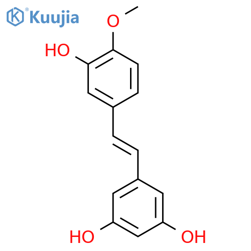 (E)-3,3',5-trihydroxy-4'-methoxystilbene structure