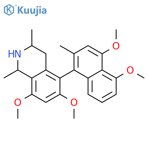 5-(4,5-dimethoxy-2-methyl-naphthalen-1-yl)-6,8-dimethoxy-1,3-dimethyl-1,2,3,4-tetrahydro-isoquinoline structure