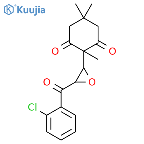 1,3-Cyclohexanedione, 2-[3-(2-chlorobenzoyl)oxiranyl]-2,5,5-trimethyl- structure