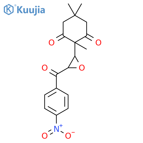 1,3-CYCLOHEXANEDIONE, 2,5,5-TRIMETHYL-2-[3-(4-NITROBENZOYL)OXIRANYL]- structure