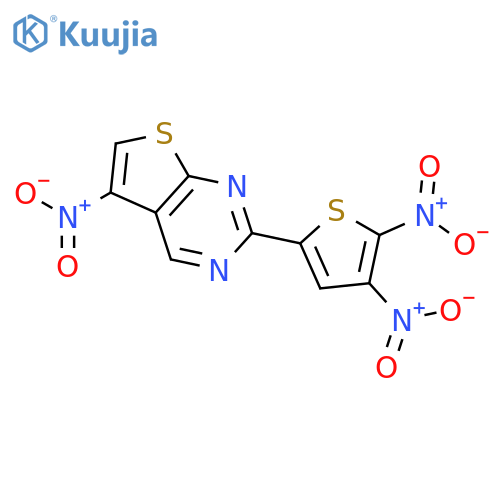THIENO[2,3-D]PYRIMIDINE, 2-(4,5-DINITRO-2-THIENYL)-5-NITRO- structure