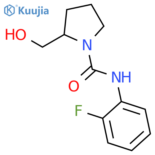 1-Pyrrolidinecarboxamide, N-(2-fluorophenyl)-2-(hydroxymethyl)-, (-)- structure