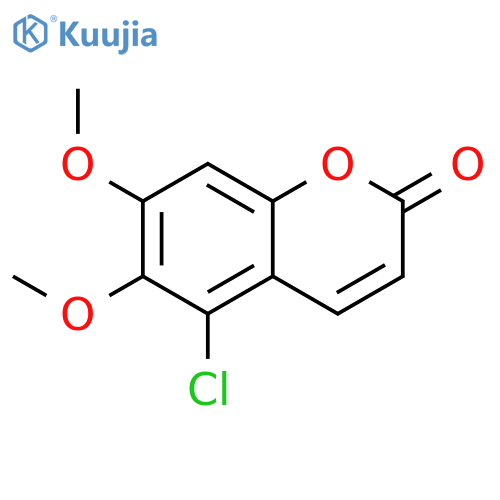 2H-1-BENZOPYRAN-2-ONE, 5-CHLORO-6,7-DIMETHOXY- structure