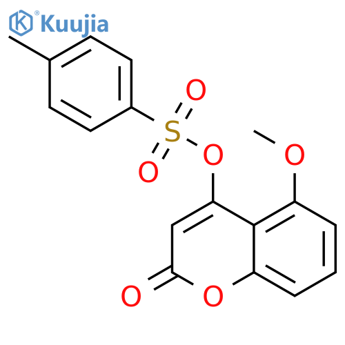 2H-1-BENZOPYRAN-2-ONE, 5-METHOXY-4-[[(4-METHYLPHENYL)SULFONYL]OXY]- structure