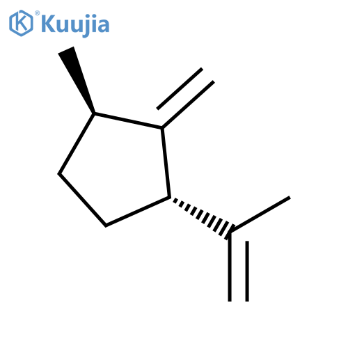 Cyclopentane, 1-methyl-2-methylene-3-(1-methylethenyl)-, (1R,3S)-rel- structure