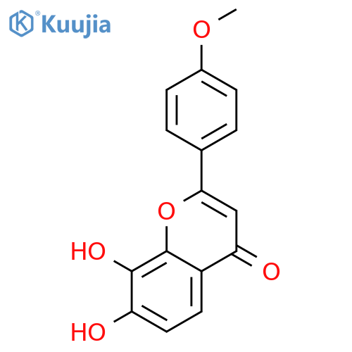 4H-1-Benzopyran-4-one, 7,8-dihydroxy-2-(4-methoxyphenyl)- structure