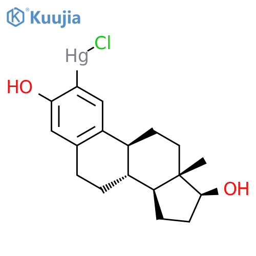 Mercury, chloro[(17b)-3,17-dihydroxyestra-1,3,5(10)-trien-2-yl]- structure