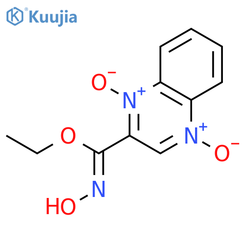 2-QUINOXALINECARBOXIMIDIC ACID, N-HYDROXY-, ETHYL ESTER, 1,4-DIOXIDE structure