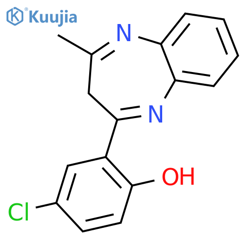 PHENOL, 4-CHLORO-2-(4-METHYL-3H-1,5-BENZODIAZEPIN-2-YL)- structure
