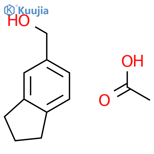 1H-Indene-5-methanol, 2,3-dihydro-, acetate structure
