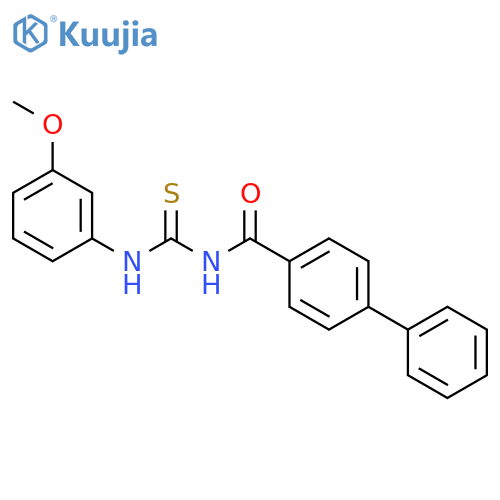 N-[(3-methoxyphenyl)carbamothioyl]biphenyl-4-carboxamide structure