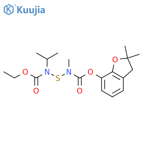 2,2-dimethyl-2,3-dihydro-1-benzofuran-7-yl {[(ethoxycarbonyl)(1-methylethyl)amino]sulfanyl}methylcarbamate (non-preferred name) structure