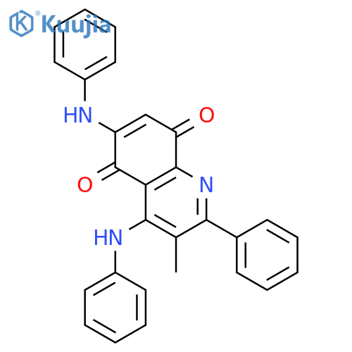 5,8-QUINOLINEDIONE, 3-METHYL-2-PHENYL-4,6-BIS(PHENYLAMINO)- structure