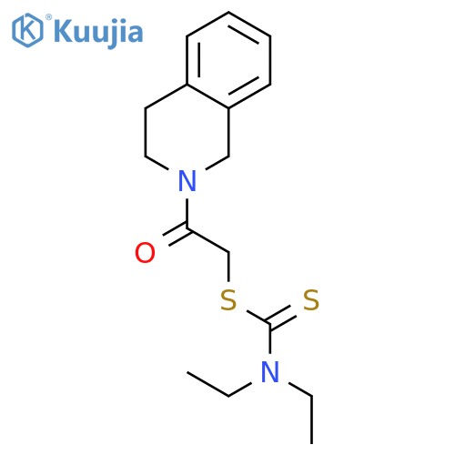 2-(3,4-dihydroisoquinolin-2(1H)-yl)-2-oxoethyl diethyldithiocarbamate structure