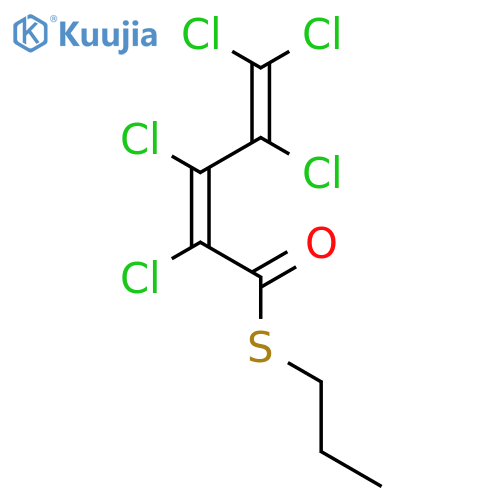 2,4-PENTADIENETHIOIC ACID, 2,3,4,5,5-PENTACHLORO-, S-PROPYL ESTER, (Z)- structure