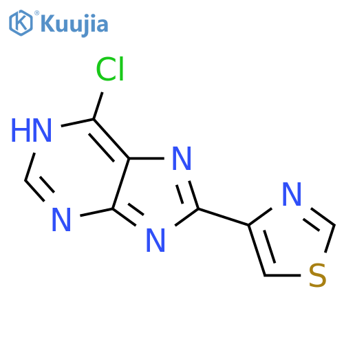 1H-PURINE, 6-CHLORO-8-(4-THIAZOLYL)- structure