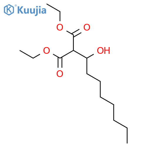 Propanedioic acid, (1-hydroxyoctyl)-, diethyl ester structure