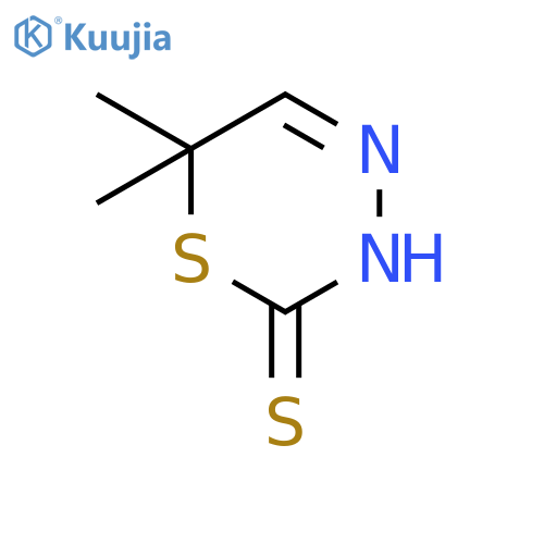 2H-1,3,4-THIADIAZINE-2-THIONE, 3,6-DIHYDRO-6,6-DIMETHYL- structure