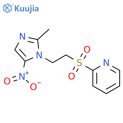 PYRIDINE, 2-[[2-(2-METHYL-5-NITRO-1H-IMIDAZOL-1-YL)ETHYL]SULFONYL]- structure