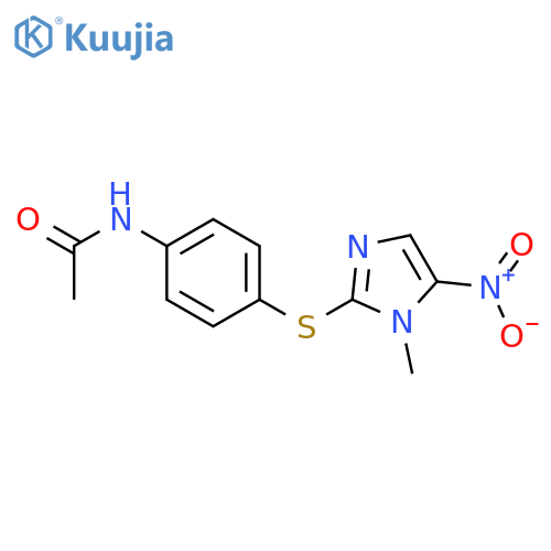 Acetamide, N-[4-[(1-methyl-5-nitro-1H-imidazol-2-yl)thio]phenyl]- structure