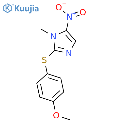 1H-IMIDAZOLE, 2-[(4-METHOXYPHENYL)THIO]-1-METHYL-5-NITRO- structure