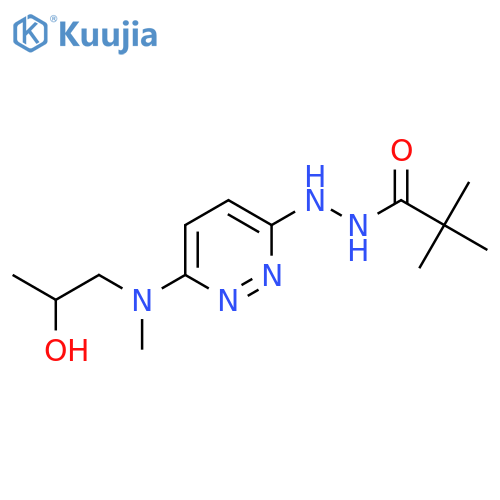 N'-{6-[(2-hydroxypropyl)(methyl)amino]pyridazin-3-yl}-2,2-dimethylpropanehydrazide structure