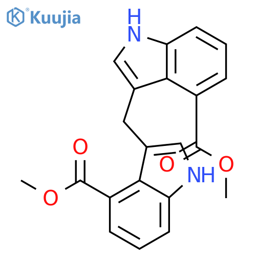 1H-Indole-4-carboxylic acid, 3,3'-methylenebis-, dimethyl ester structure