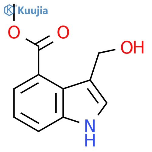3-(hydroxymethyl)-1H-Indole-4-carboxylic acid methyl ester structure