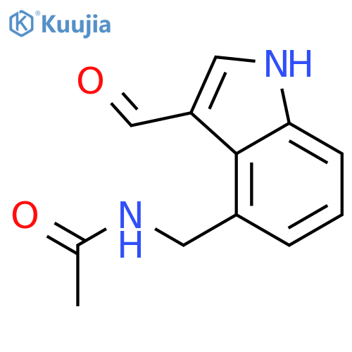Acetamide, N-[(3-formyl-1H-indol-4-yl)methyl]- structure