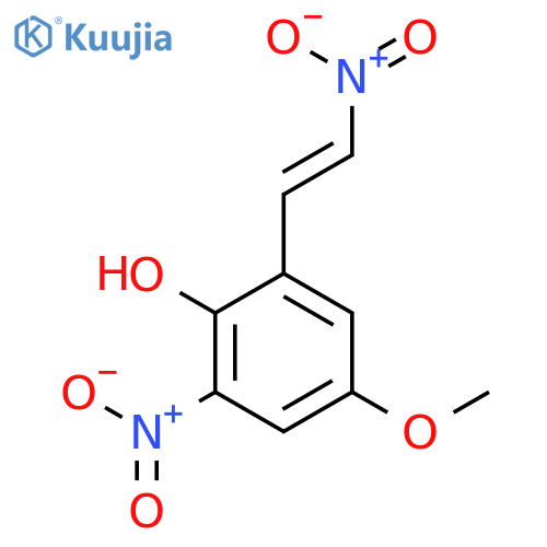 Phenol, 4-methoxy-2-nitro-6-(2-nitroethenyl)- structure