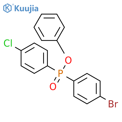 Phosphinic acid, (4-bromophenyl)(4-chlorophenyl)-, phenyl ester structure