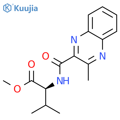 Valine, N-[(3-methyl-2-quinoxalinyl)carbonyl]-, methyl ester structure