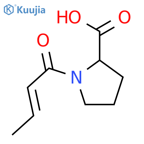 L-Proline, 1-[(2E)-1-oxo-2-butenyl]- structure