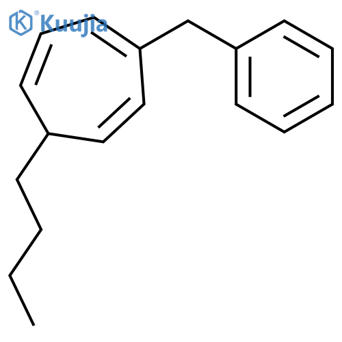 1,3,5-CYCLOHEPTATRIENE, 7-BUTYL-3-(PHENYLMETHYL)- structure