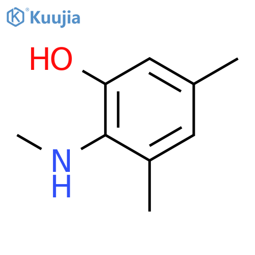 PHENOL, 3,5-DIMETHYL-2-(METHYLAMINO)- structure