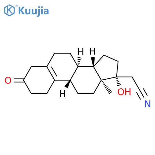 (17α)-17-Hydroxy-3-oxo-19-norpregn-5(10)-ene-21-nitrile structure