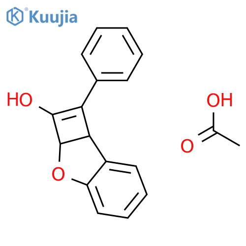 Cyclobuta[b]benzofuran-2-ol, 2a,7b-dihydro-1-phenyl-, acetate structure