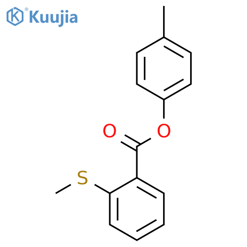 BENZOIC ACID, 2-(METHYLTHIO)-, 4-METHYLPHENYL ESTER structure